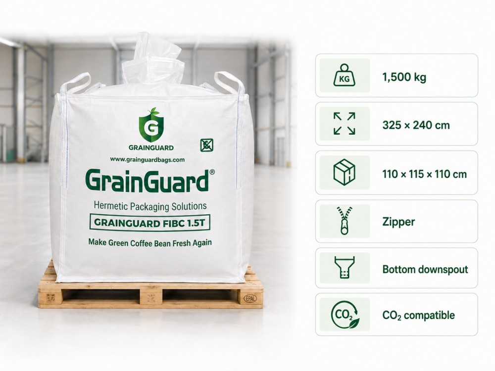Ton Bag For Green Coffee Bean Hermetic Packaging